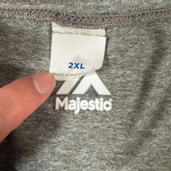 San Francisco Giants Majestic Shirt Men’s Size 2XL Heathered Gray MLB Baseball - Picture 7 of 12